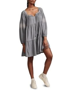 Lucky Brand Embroidered Tiered Long Sleeve Mini | Dresses