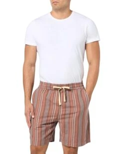 Lucky Brand 7" Striped Linen Pull-On Shorts