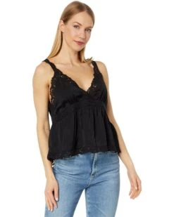 Lucky Brand Satin Lace Babydoll Cami | Shirts & Tops