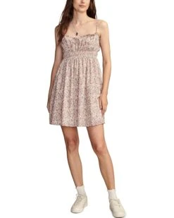 Lucky Brand Printed Smocked Sweetheart Mini | Dresses