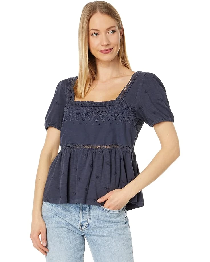 Lucky Brand Schiffley Peplum Puff Sleeve Top | Shirts & Tops 1 Lucky Brand Schiffley Peplum Puff Sleeve Top | Shirts & Tops
