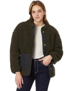 Lucky Brand Reversible Mixed Media Faux Shearling Jacket | Coats & Outerwear
