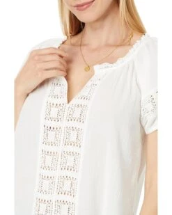 Lucky Brand Granny Square Short Sleeve Top | Shirts & Tops -New Wear Store 71c53RqmkeL. AC SR736920