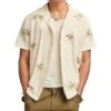 Lucky Brand Palm Tree Embroidered Short Sleeve Camp Collar Shirt | Shirts & Tops