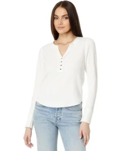 Lucky Brand Chunky Cropped Raw Edge Henley | Shirts & Tops