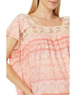 Lucky Brand Square Neck Printed Beach Tee | Shirts & Tops -New Wear Store 813NoBh137L. AC SR736920