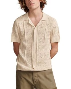 Lucky Brand Crochet Camp Collar Short Sleeve Shirt | Shirts & Tops -New Wear Store 81CMiG1FdFL. AC SR736920