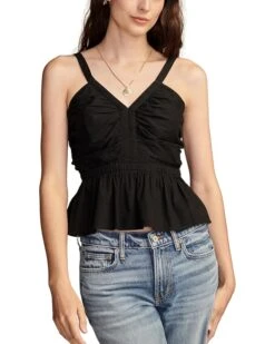 Lucky Brand Shirred Peplum Top | Shirts & Tops