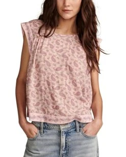 Lucky Brand Embroidered High Low Sleevless Blouse | Shirts & Tops