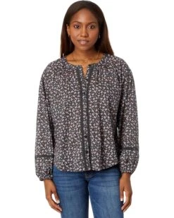 Lucky Brand Relaxed Button Through Blouse | Shirts & Tops
