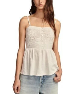 Lucky Brand Embroidered Henley Tank | Shirts & Tops