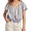 Lucky Brand Flutter Sleeve Top | Shirts & Tops