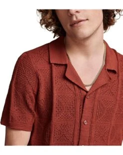 Lucky Brand Crochet Camp Collar Short Sleeve Shirt | Shirts & Tops -New Wear Store 91uj63pvw L. AC SR736920
